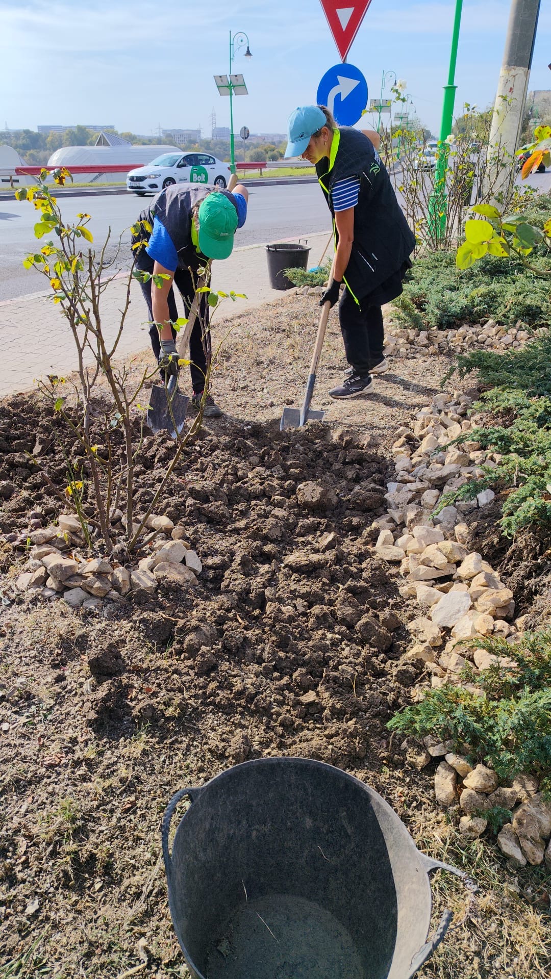Echipa SPUI pregătește solul pentru plantare